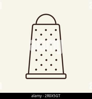 Icona linea grattugia Illustrazione Vettoriale