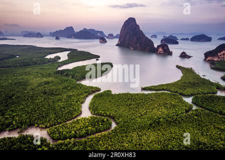 Veduta aerea dei punti di riferimento della Thailandia Foto Stock
