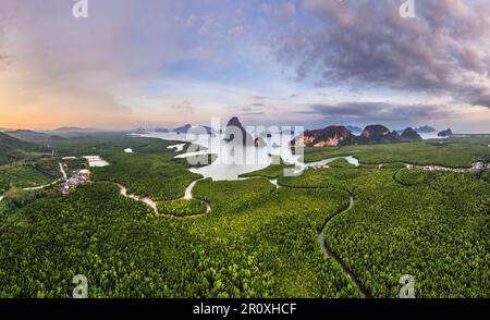 Veduta aerea dei punti di riferimento della Thailandia Foto Stock
