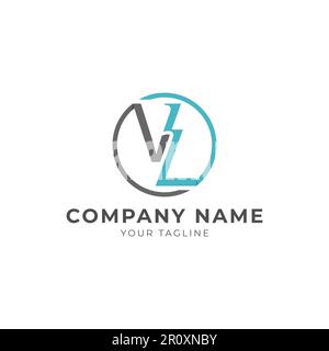 Concetto iniziale di design del logo VL. Letter V e L moda e bellezza logo di lusso vettore di design Illustrazione Vettoriale