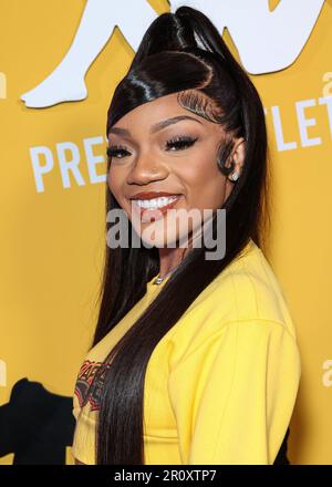 HOLLYWOOD, LOS ANGELES, CALIFORNIA, USA - 09 MAGGIO: Il rapper americano Gloria Hallelujah Woods arriva al PrettyLittleThing X Kappa Launch Party che si tiene presso la Sunset Room Hollywood il 9 maggio 2023 a Hollywood, Los Angeles, California, Stati Uniti. (Foto di Xavier Collin/Image Press Agency) Foto Stock