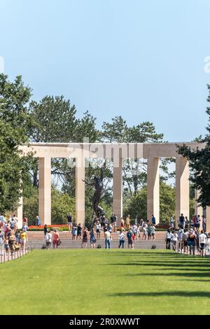 Il cimitero e memoriale americano in Normandia a Colleville-sur-Mer, Francia Foto Stock