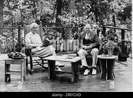 Presidente Herbert Hoover e First Lady Lou Henry Hoover Foto Stock