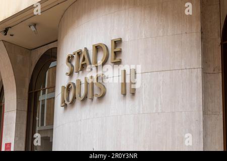 Fontvieille, Monaco, aprile 20th 2023:- lo Stade Louis III nel reparto Fontvieille di Monaco, sede DEL MONACO FC. Fontvieille è costituito da redekup Foto Stock