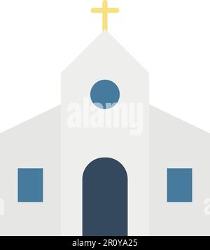 Immagine vettoriale icona della Chiesa. Adatto per applicazioni mobili, applicazioni Web e supporti di stampa. Illustrazione Vettoriale