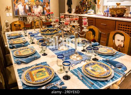 Museo Casa de los Venados in una casa privata con una collezione di arte popolare messicana a Valladolid, nello Yucatan, Messico Foto Stock