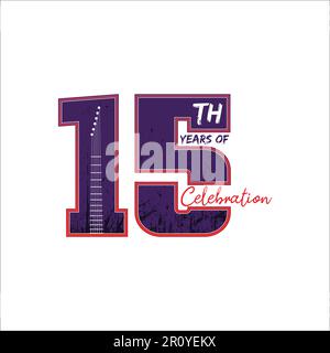 15 anni di celebrazione, 15 anni di anniversario Illustrazione Vettoriale