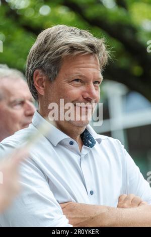 Kiel, Deutschland, 2023 Porträt des Bundes Wirtschaftsministerers Dr. Robert Habeck in Kiel bei einer Veranstaltung Foto Stock