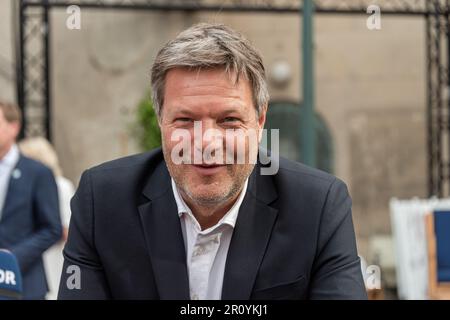 Kiel, Deutschland, 2023 Porträt des Bundes Wirtschaftsministerers Dr. Robert Habeck in Kiel bei einer Veranstaltung Foto Stock