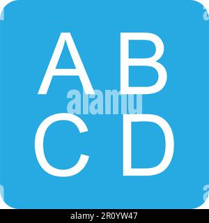 Immettere l'immagine vettoriale dell'icona maiuscola latina. Adatto per applicazioni mobili, applicazioni Web e supporti di stampa. Illustrazione Vettoriale