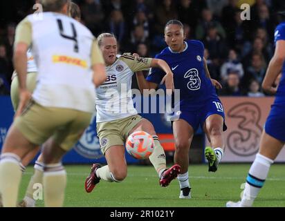 Lauren James di Chelsea segna il quinto goal del gioco durante la partita della Super League femminile di Barclays a Kingsmeadow, Kingston upon Thames. Data immagine: Mercoledì 10 maggio 2023. Foto Stock