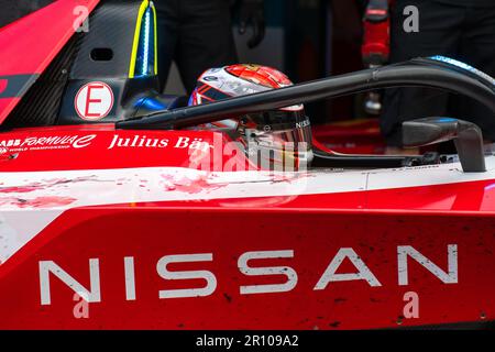 Monaco, Monaco. 06th maggio, 2023. Norman NATO (Nissan Formula e team) si ferma al suo stand per cambiare le gomme. Il vincitore dell'edizione 6th del FIA ABB Formula e World Championship è stato Nick Cassidy dell'Envision Racing Team. Fu il suo secondo trionfo consecutivo nella sua carriera. (Foto di Laurent Coust/SOPA Images/Sipa USA) Credit: Sipa USA/Alamy Live News Foto Stock