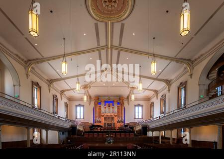 USA, Utah. Interno della Sala delle Assemblee. Foto Stock