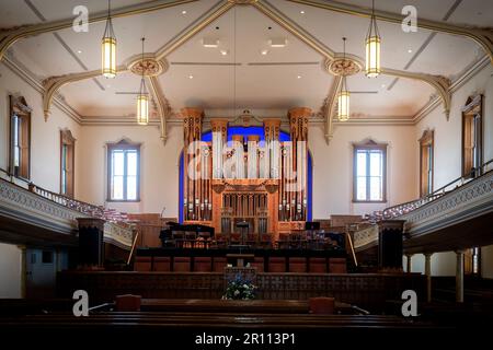 USA, Utah. Interno della Sala delle Assemblee. Foto Stock