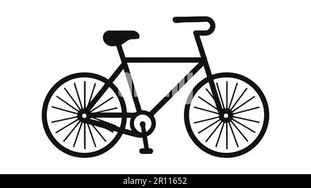 Icona bicicletta su sfondo bianco. Illustrazione vettoriale Illustrazione Vettoriale