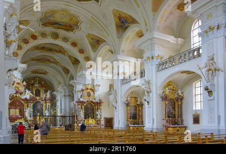 Foresta Nera, Baden-Wuerttemberg, Foresta Nera superiore, St Peter's Monastery, St Chiesa barocca di Pietro, interno Foto Stock