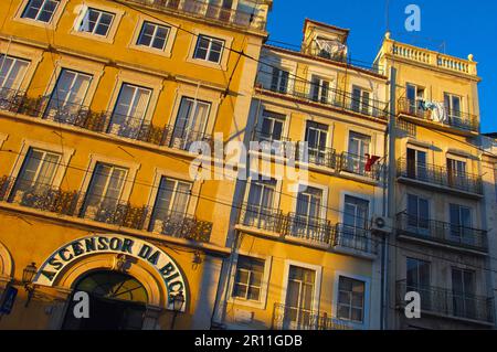 Lisbona, Elevador da Bica (funivia Bica), Bairro Alto, Rua da Bica de Duarte Belo, Portogallo Foto Stock