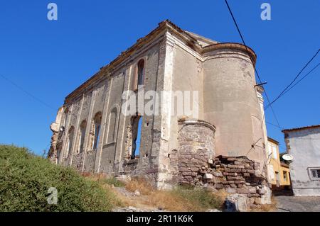 Rovina della Chiesa Panaya, Ayvalik, Coda, Balikesir, Turchia Foto Stock