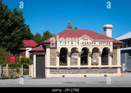 Ufficio postale e telegrafo, Ophir, Central Otago, South Island, Nuova Zelanda Foto Stock