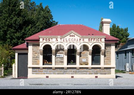 Ufficio postale e telegrafo, Ophir, Central Otago, South Island, Nuova Zelanda Foto Stock