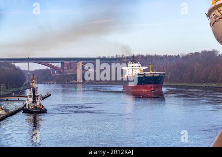 SEACONGER (IMO: 9352298) petroliere in transito sul canale di Kiel, Germania settentrionale. Foto Stock