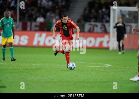 Mesut Özil Aktion Fußball Länderspiel, Deutschland - Südafrika 2:0, 5,9.2009. Foto Stock