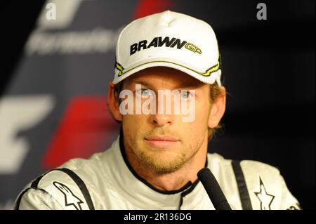 Jenson Button, BRA Brawn GP Formula 1 Team Formel 1 Grand Prix auf dem Nürburgring 11,7.2009. Foto Stock