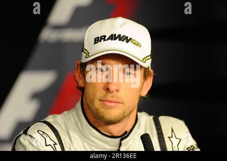 Jenson Button, BRA Brawn GP Formula 1 Team Formel 1 Grand Prix auf dem Nürburgring 11,7.2009. Foto Stock