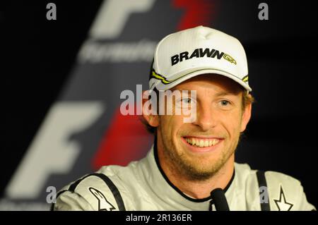 Jenson Button, BRA Brawn GP Formula 1 Team Formel 1 Grand Prix auf dem Nürburgring 11,7.2009. Foto Stock