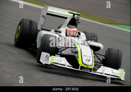 Rubens Barrichello Brawn GP Formula 1 Team Formel 1 Grand Prix von Deutschland auf dem Nürburgring 12,7.2009. Foto Stock