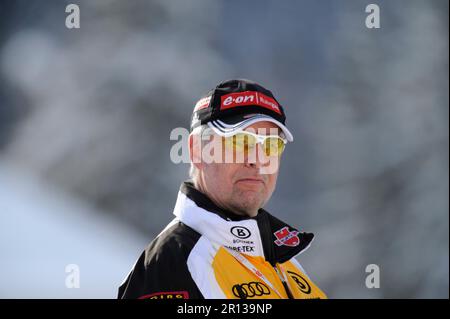 Uwe MÜSSIGGANG (Bundestrainer Biathlon Frauen) Porträt. Biathlon 12, 5 KM Massenstart der Frauen am 25.1.2009 ad Anterselva. Foto Stock