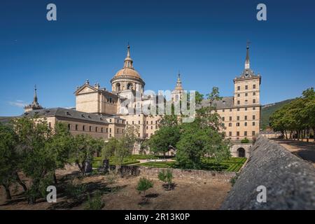 Basilica e Monastero di El Escorial - San Lorenzo de El Escorial, Spagna Foto Stock
