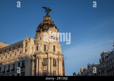 Edificio Metropolis a Calle de Alcala e Gran Via - Madrid, Spagna Foto Stock