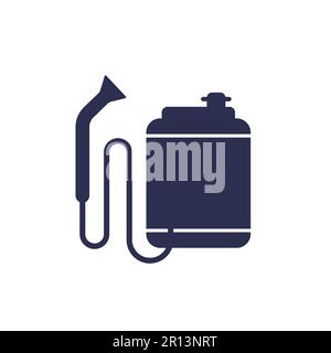 controllo di peste o insetticida icona su bianco Illustrazione Vettoriale