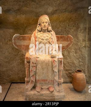 Lady of Baza (la Dama de Baza) scultura iberica del popolo Bastetani al Museo Archeologico Nazionale - Madrid, Spagna Foto Stock