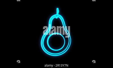 icona del crepuscolo avocado. Elementi di verdure in icone di stile multicolore. Icona semplice per siti Web, web design, app mobile, grafica informativa su backgro bianco Illustrazione Vettoriale