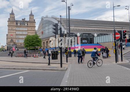 Stazione ferroviaria di Liverpool Lime Street il 11th maggio 2023 a Liverpool, Inghilterra. Credit: Notizie SMP / Alamy Live News Foto Stock