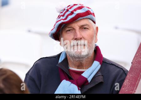 London Stadium, Londra, Regno Unito. 11th maggio, 2023. Europa Conference League Football, prima tappa semifinale, West Ham United contro AZ Alkmaar; Un fan di West Ham Credit: Action Plus Sports/Alamy Live News Foto Stock