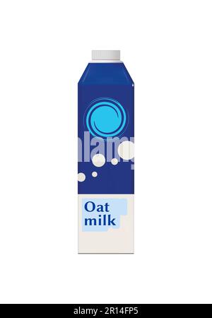 Illustrazione vettoriale del biberon OAT isolato su sfondo bianco Illustrazione Vettoriale