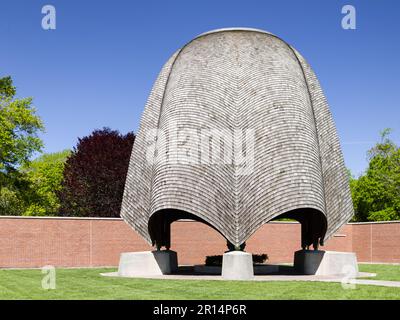 Chiesa senza tetto progettato da Philip Johnson Foto Stock