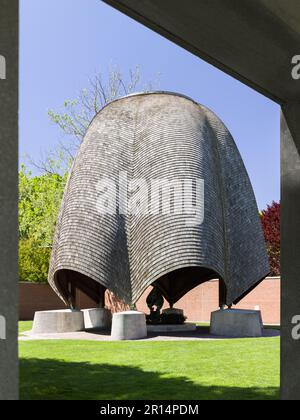 Chiesa senza tetto progettato da Philip Johnson Foto Stock