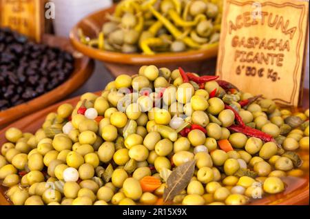 Olive in salamoia Foto Stock