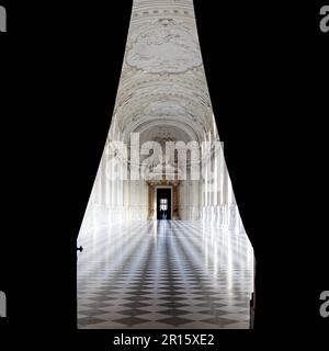 Dettaglio della Galleria di Diana a Venaria, Italia. Luxury Palazzo reale interno Foto Stock