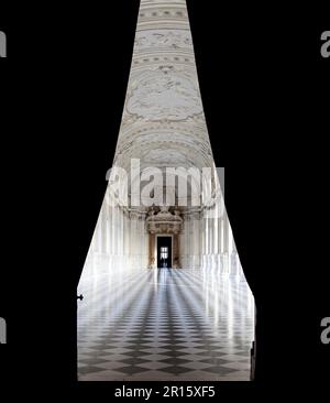 Dettaglio della Galleria di Diana a Venaria, Italia. Luxury Palazzo reale interno Foto Stock