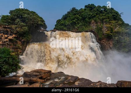 Cascate di Zongo sul fiume Inkisi, Repubblica Democratica del Congo Foto Stock