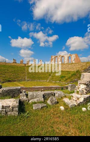 Gubbio, Teatro Romano, Umbria, Italia Foto Stock