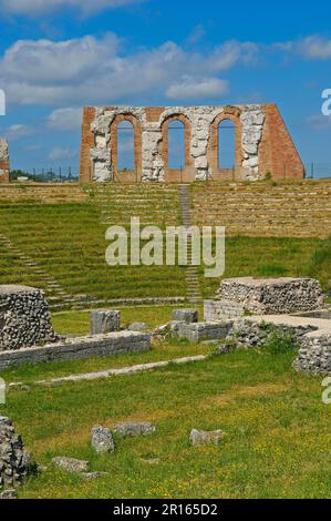 Gubbio, Teatro Romano, Umbria, Italia Foto Stock