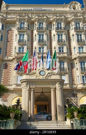 Hotel Carlton on the Croisette a Cannes, Costa Azzurra, Provenza-Alpi-Costa Azzurra, Francia Foto Stock