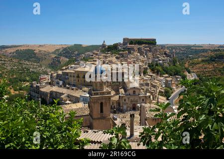 Vista di Ragusa Ibla, Val di noto, Sicilia, Italia Foto Stock