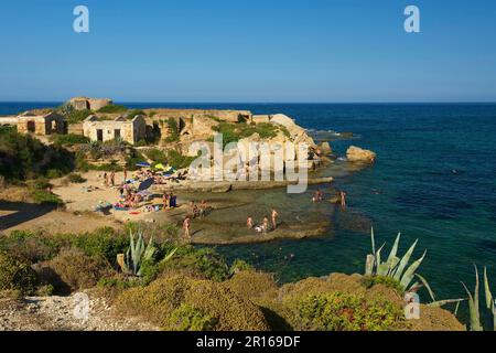 Punta della Mola, la penisola della Maddalena, Siracusa, Sicilia, Italia Foto Stock